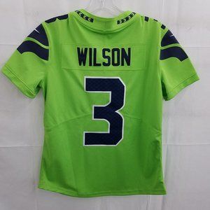 Seattle Seahawks Vapor / Action Green Stitched Russell Wilson #3 Women's SM NWOT